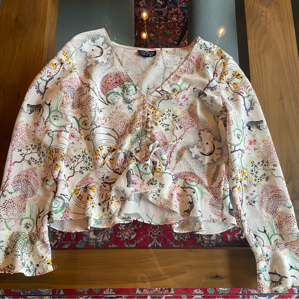 Topshop Floral Blouse